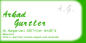 arkad gurtler business card